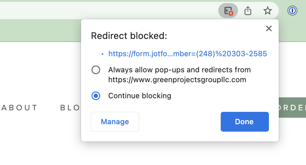 Form not working on Google Chrome
